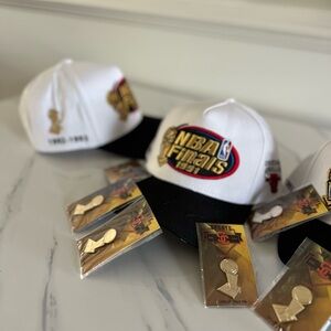 NBA Finals 1997 White and Black Cap